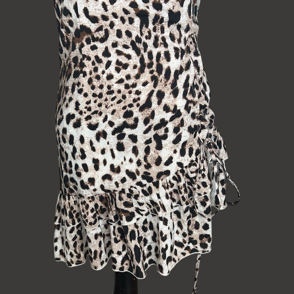 NWT E&I The Label Leopard Print Spaghetti Strap Dress - Picture 11 of 15
